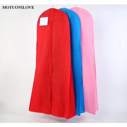 Length 180cm Clothing Cover Non-woven Garment Dust Cover Bags For Bridal Gown Wedding Dress dust-proof Bag M0805 Print Logo