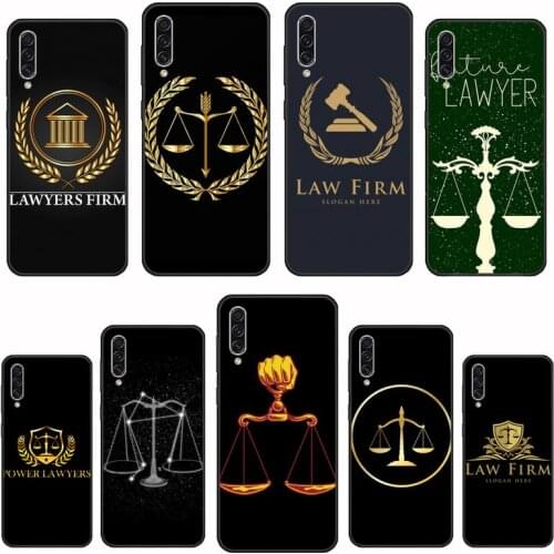 Law Student Lawyer Judge Accessories Black Phone Case For Samsung A20 A30 30s A40 A7 2018 J2 J7 prime J4 Plus S5 Note 9 10 Plus