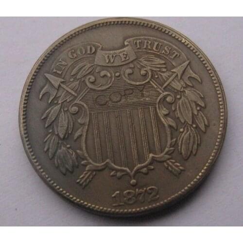 Two Cent 1872 copy coins FREE SHIPPING