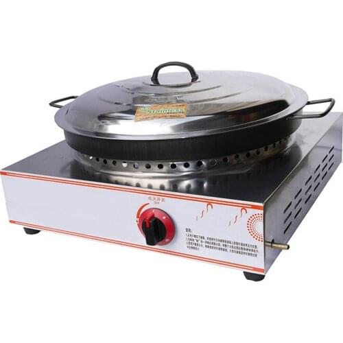 Commerical Gas Pancake Frying Oven Machine Furnace Frying Maker Table Decoction Pot Fried Dumpling Maker Pancake Machine HG-58