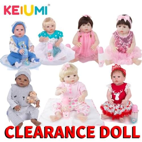 Clearance KEIUMI 23 Inch Full Silicone Body Reborn Baby Dolls Fashion Doll Baby Toy Waterproof Kids Birthday Gifts Playmate Toy