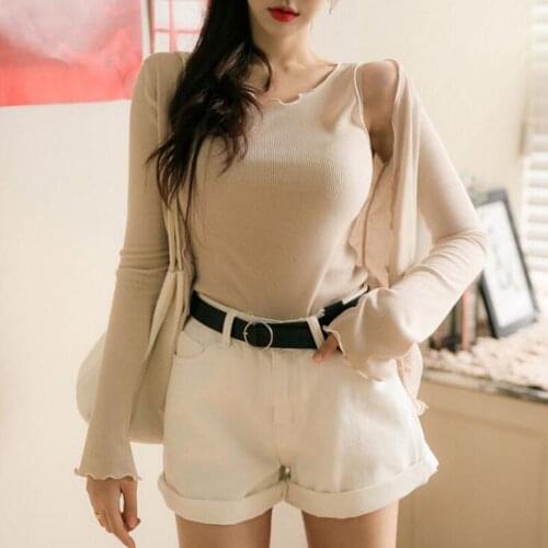 Summer New Fashion Casual Women Denim Shorts Crimping High Waist Slim Summer Jeans Shorts Feminino Chic Hot Ladies Bottom