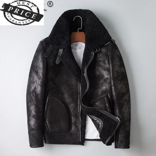 Fur 2021 Natural Coat Men Sheep Shearling Short Male Jacket Motorcycle Mens Jackets and Coats Plus Size axl Hommes Veste