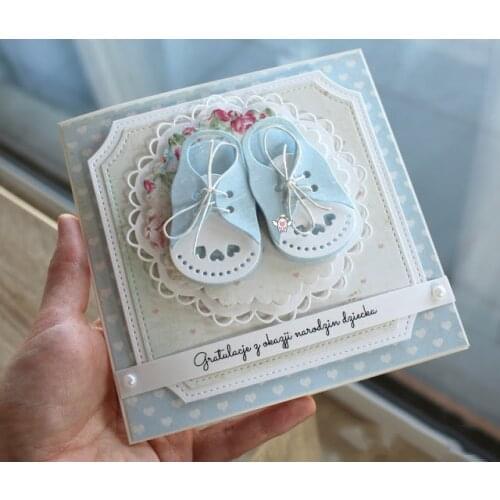 Mmao Crafts Metal Steel Cutting Dies New Baby shoes Stencil For DIY Scrapbooking Paper/photo Cards Embossing Dies