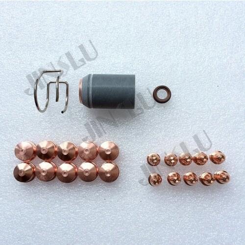 23PCS A141 Trafimet Plasma Torch Consumables Tip PD0101 Electrode PR0101 Swirl Ring PE0101 Nozzle PC0101 Spacer Springs