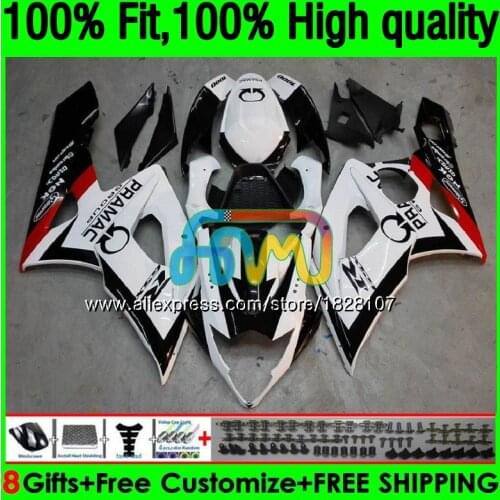 OEM For SUZUKI GSXR-1000 GSX R1000 GSXR 1000 CC 05 PRAMAC white 06 42BS.7 GSX-R1000 1000CC 05 06 K5 GSXR1000 2005 2006 Fairing