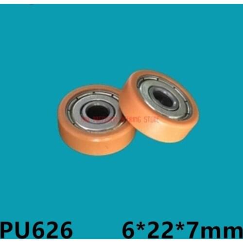 Plastic bearing nylon wheel roller pulley 6*22*7mm Groove Level Groove Bearing Pulley 626 Nylon Groove Plastic Bearing 626