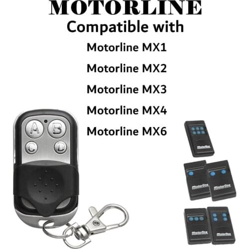 MOTORLINE MX1 MX2 MX3 MX4 MX6 433.92MHz remote control MOTORLINE fixed code controller clone key duplicator for garage command