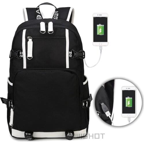 WISHOT Dab Backpack Shoulder travel School Bag for teenagers Casual USB Charging Laptop Luminous Bags