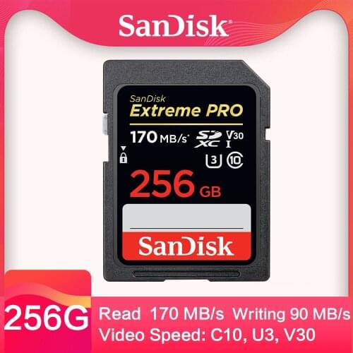 SanDisk Extreme PRO SD Card 32GB 64GB 128GB 256GB 512G SDXC SDHC UHS-I Class10 95M/s U3 Memory Card Support V30 4K for DV/Camera