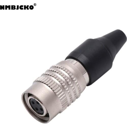 High quality 20pcs/lot mini 4P xlr male female Audio MIC connector with mini quick locking and deblocking connector