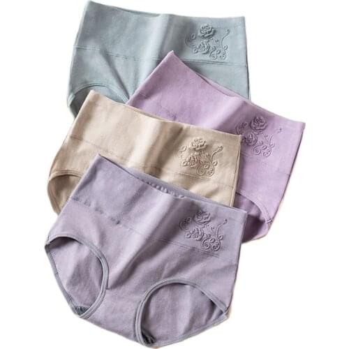 High Waist Panties Women Cotton Body Shaper Underwear Fashion Print Seamless Briefs Sexy Comfort Female Lingerie Plus Size XXXL