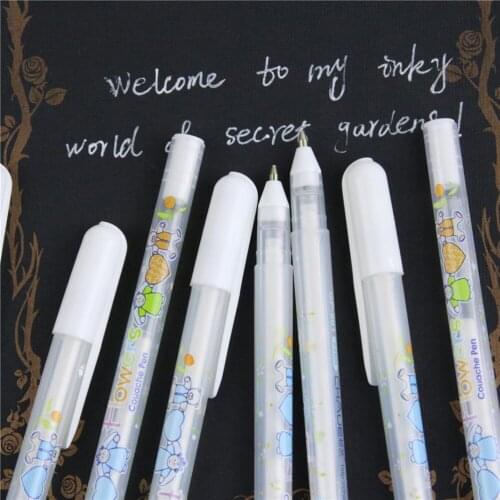 1PC 0.8mm White Transparent Paint Marker Pens Highlight Liner Sketch Markers For Kids Writing Art Manga Painting School Supplies