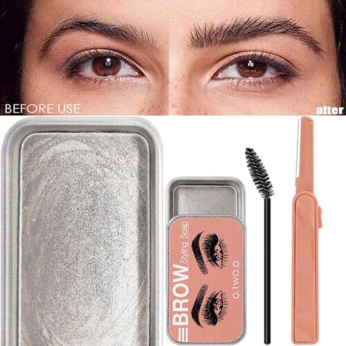 10g Wild Wax Eyelash Shaping Soap Long Lasting Waterproof Eyelash Re-growth Eyebrow Shaping Gel Wax Easy To Wear Makeup Eyebrow