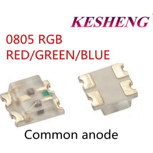 200PCS SMD 0603 0606 1616 1615 RGB Full Color 0805 Red/Green/Blue Common Anode Led 1.6*1.6*0.6 mm LED Diode