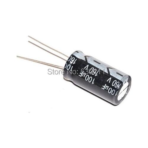 Free shipping 100pcs /lot 160V 100UF 13*25 Aluminum Electrolytic Capacitor 160V/100UF 13*25mm