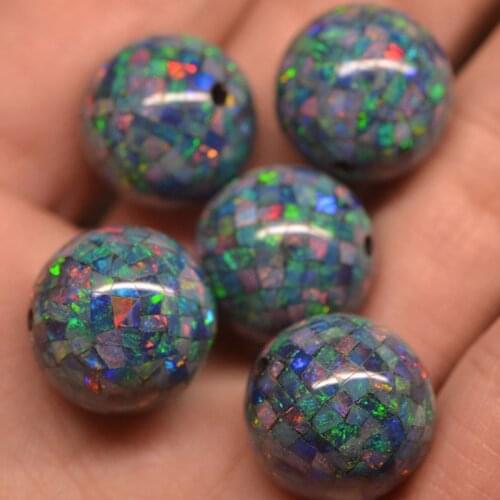 ONE PIECE LOOSE BEADS multicolor opal round 8/10/12MM for DIY jewelry making FPPJ wholesale beads