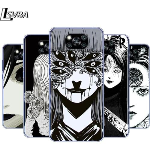 Junji Ito Tees Horro For Xiaomi Poco X3 NFC C3 F2 F1 M3 M2 X2 11 10T Note 10 8 Mi Play A2 5 Lite Pro Phone Case
