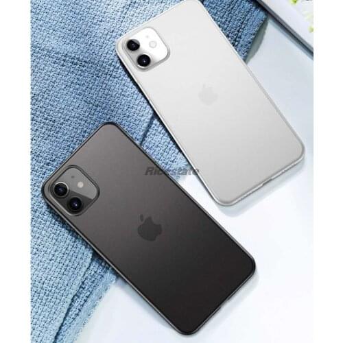 For iphone 12 Pro Max 12mini Ultra thin Matte bumper phone case For iphone iphone 12 mini 12Pro Max Rubber back cover Case