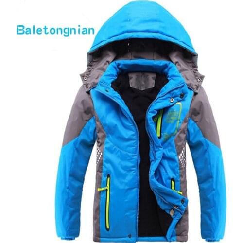 Children Outerwear Warm Coat Sporty Kids Clothes Parkas Waterproof Windproof Thicken Boys Girls Autumn Winter Hiking Jackets