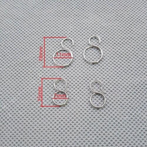 7mm 11mm Chrome 304 stainless round double Rings with open hook connectors chandelier Lighting Metal Connectors