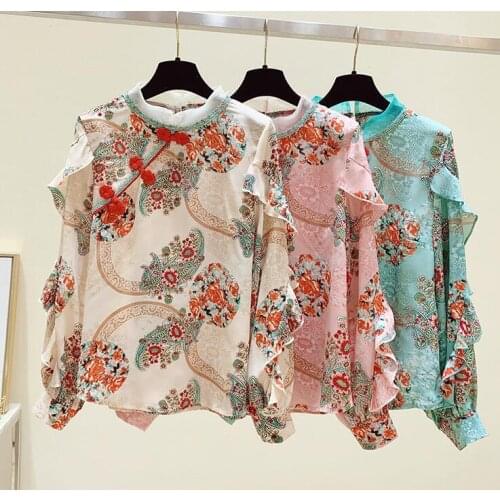 Женские рубашки с рюшами EFKGH China At AliExpress