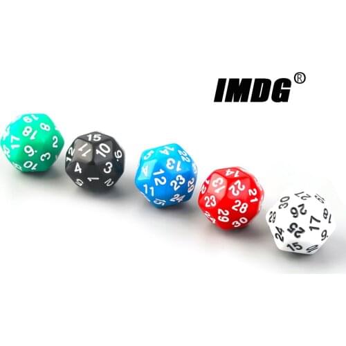 1pcs D30 Polyhedron RPG Dice 30-sides Accessories Acrylic Dice DND Digital Game Dice