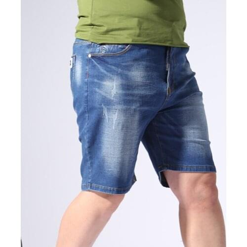 Summer Thin 5-point Pants Black Calf-lenth Denim Shorts Men Plus Size Pants Fat Guy Pants Jean Men Pants Brand 7xl 6xl 9XL 180KG