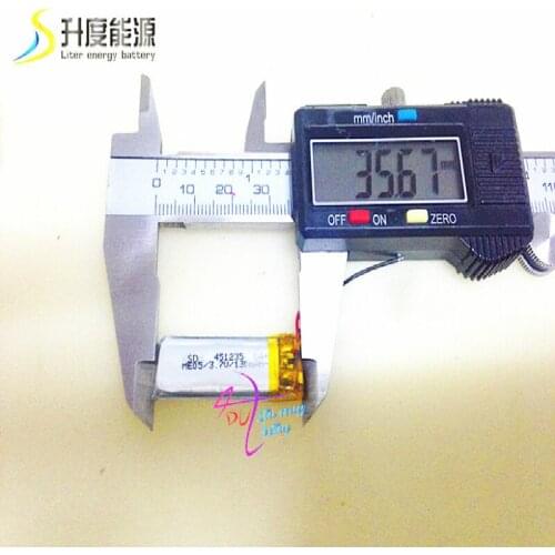 Liter energy battery 3.7V 130mAH 451235 PLIB polymer lithium ion / Li-ion battery for GPS mp3 mp4 mp5 dvd