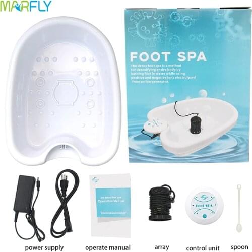Foot Spa Bath Massager Machines Detox Ionic Cleanse Vibrating Electric Mini FootBath Whirlpool Care Arrays Aqua Health Therapy