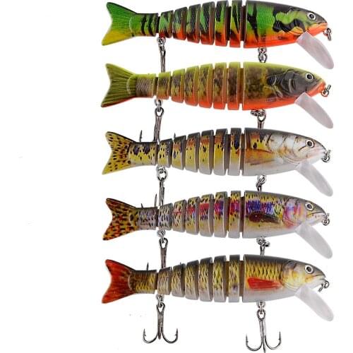 Sea Fishing Bait Fishing Lures Multi Jointed Swimbaits Slow Sinking Bionic Swimming Lures Bass Catfish Red Trout
