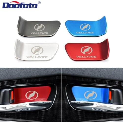 2pcs Car Door Bowl Sticker For Toyota Vellfire 30 Series Accessories Styling Interior Protective Cover Chrome Decoration