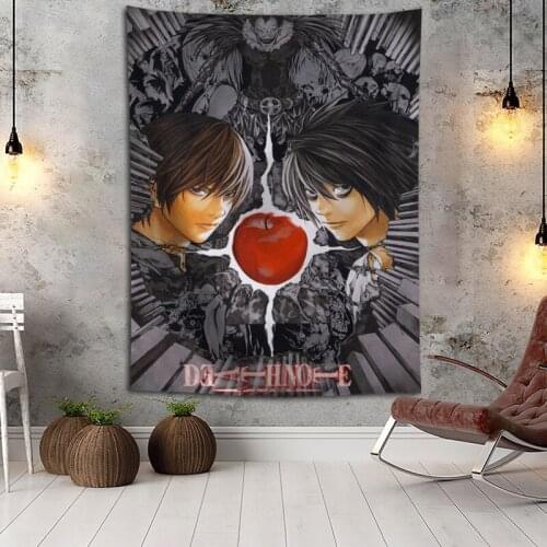 Death Note Wall Hanging Tapestry Home Party Decorative Tapestries Photo Background Cloth Table Cloth Wall Tapestry