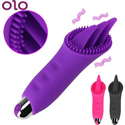 OLO 10 Frequency Nipple Licking Sex Toys for Women Clit Massager Tongue Licking Vibrator Adult Sex Products Clitoral Stimulation