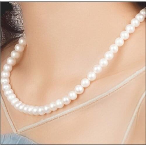 Natural pearl necklace Women necklace High quality round pearl Fashion and classic gifts