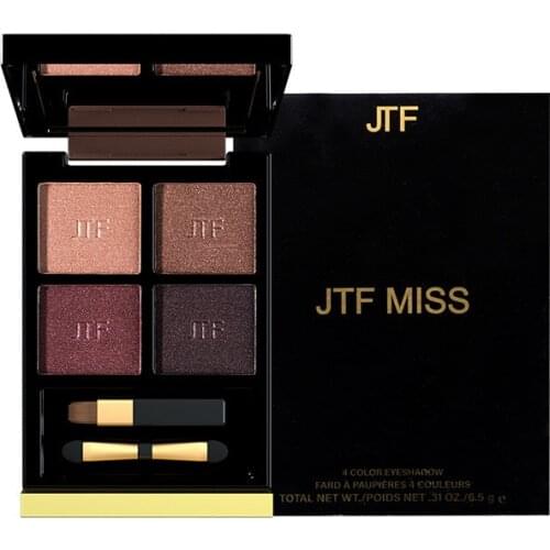 JTF Eye Color Quad Eyeshadow Palette Natural Daily Eyes Makeup Long Wear Silk Eye Shadow