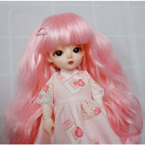 2021 New Arrival 1/3 1/4 1/6 1/8 Cute Wavy Hair High Temperature Wire BJD Wig For Toy Doll