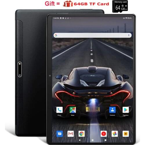 64GB Wifi GPS Tablet 2020 Super Tempered 2.5D Screen 10 inch tablet PC Android 9.0 OS Octa Core 4GB RAM 64GB card gift