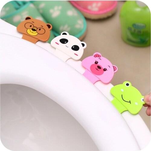 4Pcs Portable Toilet Seat Lifters Toilet Potty Ring Handle Convenient To Toilet lid device is Mention Home Bathroom Products Set