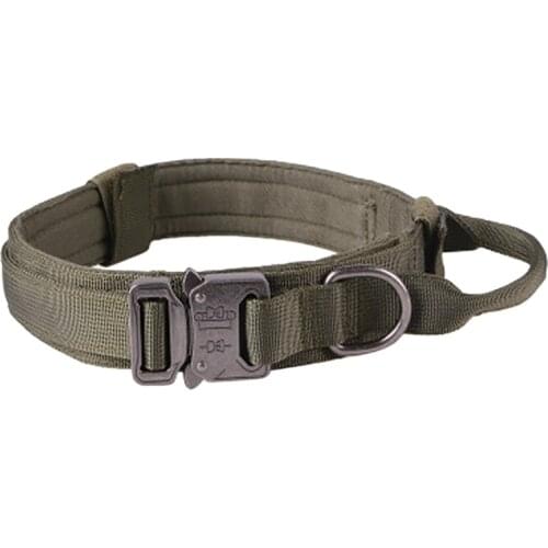 Dog Collar Adjustable Nylon Dog Collar Heavy Duty Metal Buckle with Handle for Dog Training