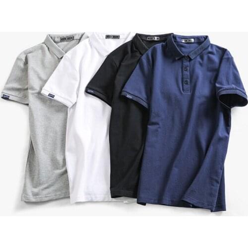 Short Sleeve Polo Shirt Men Fashion Polo Shirts Casual Slim Solid Color Business Mens Polo Shirts Summer Mens Clothing 2021