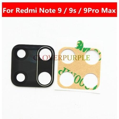 100x Rear Back Camera Glass Lens with Glue Replacement Parts For Xiaomi Redmi Note 9 Pro Max 9S