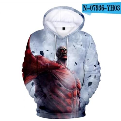 Anime Attack on Titan Hoodies 3D Men Women Sweatshirts Children Casual Streetwear Clothes Harajuku Hip Hop Hoodie Boys/girls