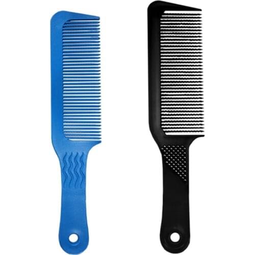 1 Pcs Carbon Antistatic Hairdressing Clipper Comb Anti Slide Handle Barber Haircut Comb Stick Hair For Professional Use