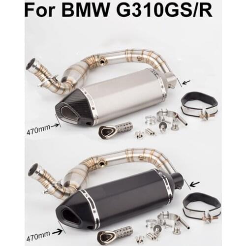 G310G/R Slip-on Motorcycle Exhaust Headers Carbon Fiber Muffler DB Killer Catalyst Escape Elbow Accessories for BMW G310GS G310R