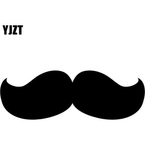 YJZT 15.5X5.3CM Moustache Vinyl Decal Funny Cool Car Window Bumper Decoration Stickers C25-0422