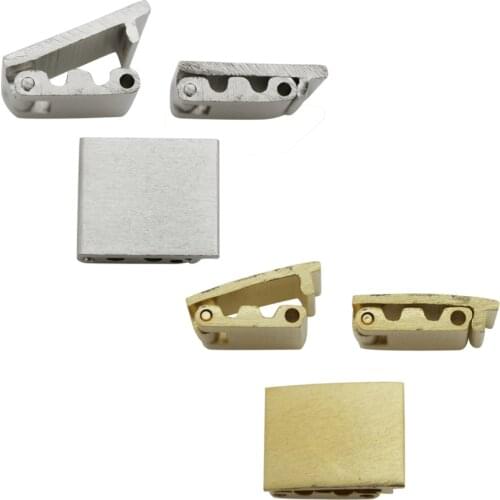 45PCs Gold and Silver Watch Band Clasp Solid Link Fold Over Double Clasp Series 304