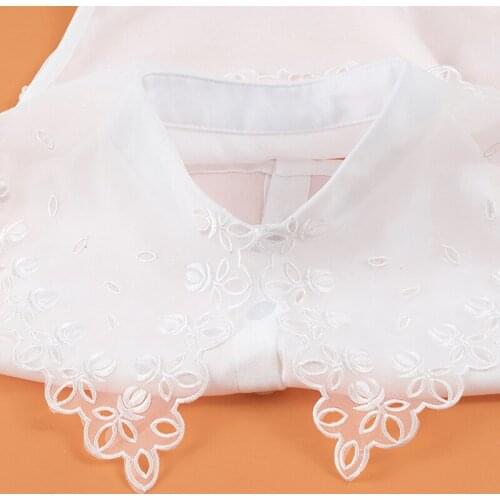 Vintage Big Lapel Fake Collars for Women Removable False Collars Female Lace Half Shirt Blouse Detachable Collar Sweater Decor