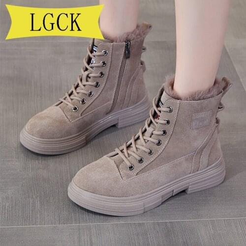 Plus Size 34-40 Womens Shoes Winter Women Boots Warm Fur Plush Lady Casual Shoes Lady Booties Winter Shoes Fashion Snow Boots