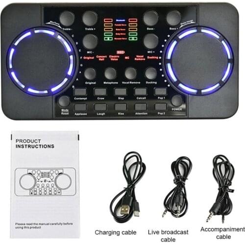 Sound Card Sound Effects Bluetooth-compatible 4.0 Sound Card Cell Phone Live Noise Reduction Processor For Mobile Phone/computer